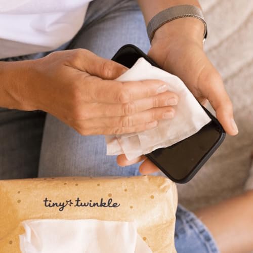 Tiny Twinkle chemical free biodegradable dry cloths for diaper changes