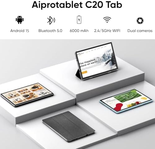 Aiprotablet Android 15 tablet 10.1 inch display screen details