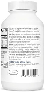 21st Century Calcium 500 Plus Extra D3 bottle side profile showing ingredients
