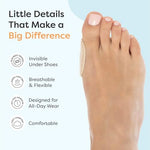 Close up of the dual-layered breathable material of ZenToes foot pads.