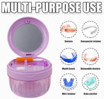 All in one night guard cleaning kit with removal tools and dental pick displayed neatly
