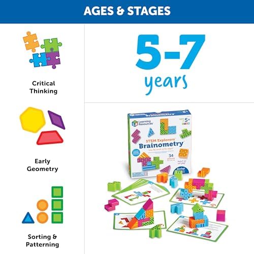 Learning Resources Brainometry educational stem toy kid solving stacking puzzle