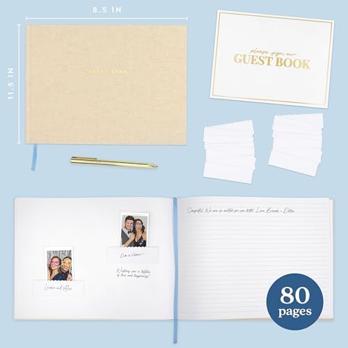 Interior pages of Elyn guest book with lined and blank sections