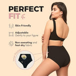 SIIL European made ostomy garment for women in breathable black fabric