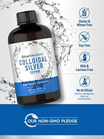 Carlyle Colloidal Silver supplement facts and ingredients panel close up