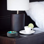 Side profile of smart speaker showing precise fit of vinyl skin