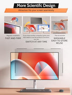 Mamol computer monitor screen shield showing precise sixteen by nine aspect ratio dimensions.