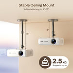 Close up of 360 degree rotating gimbal head on projector mount