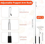 Ouligay puppet control rods showing extended length and hook tip