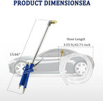 Automotive engine compartment cleaning gun with flexible solvent suction line