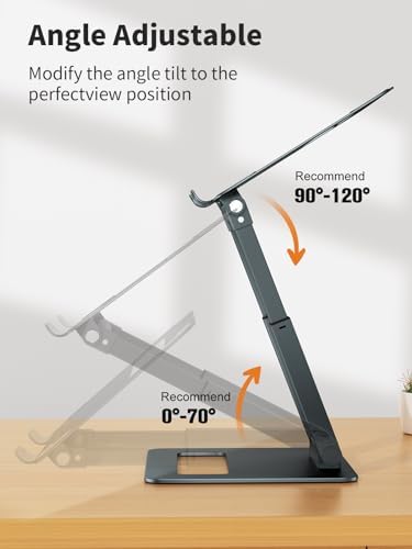 Tounee space saving foldable laptop stand compressed flat for travel storage