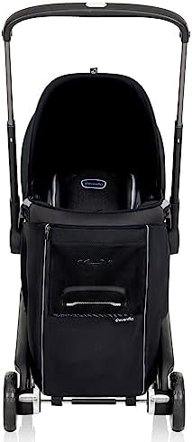 Evenflo infant car seat accessory storage bag showing the front mesh window for quick visibility of interior contents.