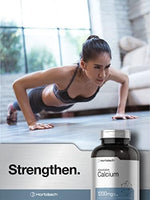 Back label of Horbäach Calcium 1200mg supplement bottle