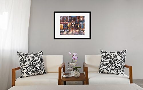 Completed jigsaw puzzle mounted vertically inside an MCS frame