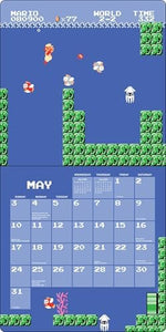 Super Mario Bros. 8-Bit Retro 2026 Wall Calendar + 6 Bonus Die-cut Notecards - Image 5