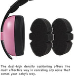 Close up of soft memory foam cushions on PandaEar earmuffs