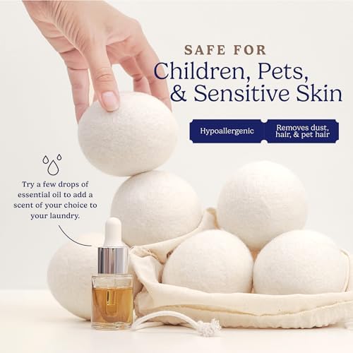 Handy Laundry natural wool balls used for softening sensitive skin clothing