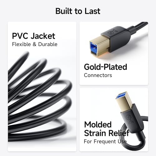 Cable Matters SuperSpeed USB 3.0 Type A to B Cable in Black 10 Feet - Image 7