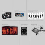 Detailed view of the official Stray Kids photocard and durable polyvinyl chloride card inserts.