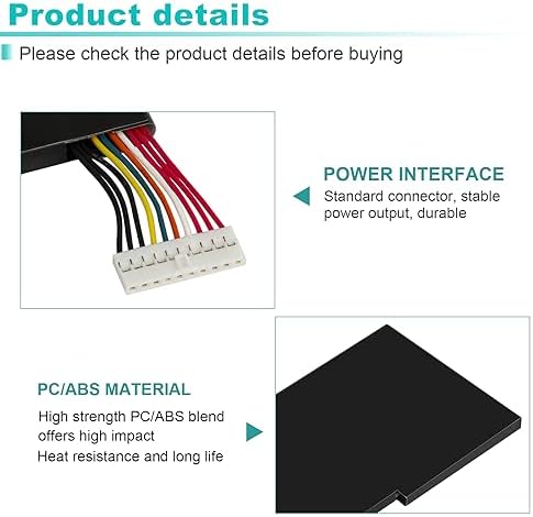 Premium electronic component showing compatible laptop model numbers and factory certification labels.