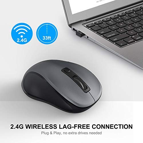 WisFox computer mouse side angle highlighting the dual side navigation buttons