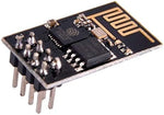 Three HiLetgo ESP8266 wireless transceiver modules side by side