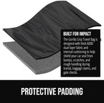 Reinforced base and grip feet of Gorilla Grip travel bag