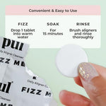 Baking soda based dental appliance cleaner by PUL for removing plaque