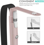 Travel ready protective stylus sleeve pouch in metallic rose gold finish