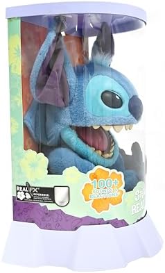 Stitch interactive plush showing head and ear movement