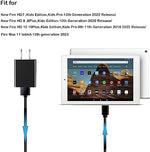 Extra long ten foot heavy duty USB Type C cable neatly coiled next to the wall plug