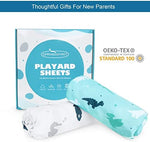 Pack and Play Sheets Fitted, Mini Crib Sheets 2 Pack, Playard Sheets Compatible with Graco Pack n Play, Ultra Soft Breathable Material, Dinosaurs - Image 6