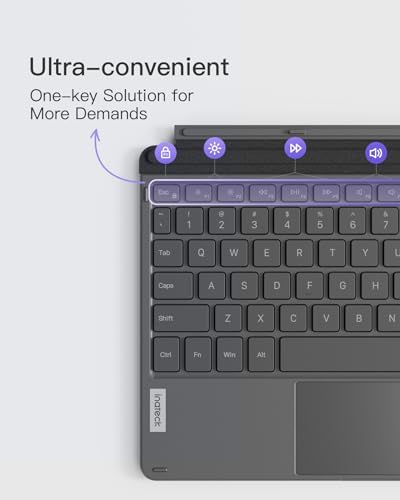 Angled view showing the precise magnetic attachment alignment for Microsoft Surface Go devices.