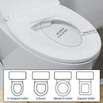 Close up view of the non woven stretchable material of the Sliverdew toilet cover.