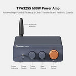 Fosi Audio BT20A Pro 300W stereo amplifier rear panel displaying RCA inputs and speaker binding posts