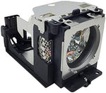 Woprolight POA-LMP111 replacement projector lamp showing secure terminal connections and durable plastic framing.