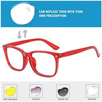 Model wearing WOWSUN stylish nerd glasses for fashion accessory