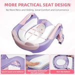 Removable waterproof PVC cushion and splash guard details on the BBfancy toilet seat.