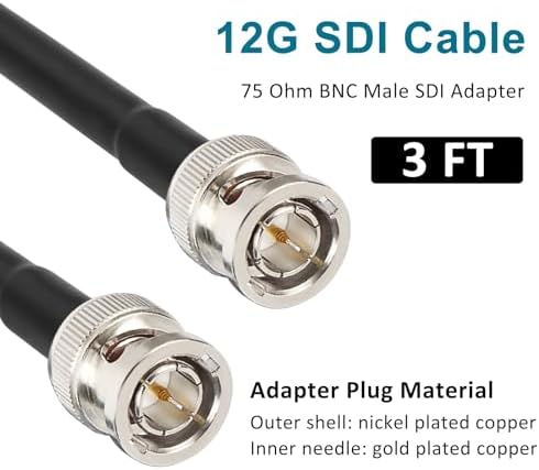 XRDS -RF BNC coaxial wire close up highlighting the premium nickel-plated brass connectors.