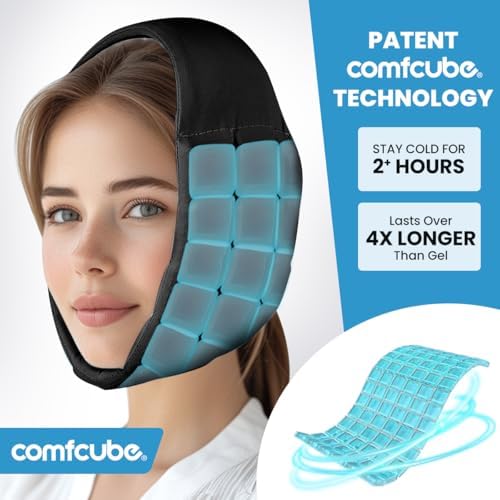 Adjustable jaw cold therapy wrap for TMJ and jaw pain relief