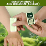 Essential oil ingredients including lemongrass and rosemary surrounding the natural mosquito balm