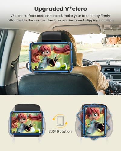 WONNIE anti slip tablet car holder showing durable rubberized material texture and components