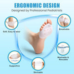 Set of four white gel toe separators for men and women