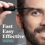 Just For Men dye-free brush-in beard color side profile view detailing product usage instructions