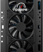 Darkrock three pin motherboard interface connector on a black flat flexible fan cable