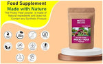 Organic Opuntia cactus fruit powder in a clear glass bowl for health wellness