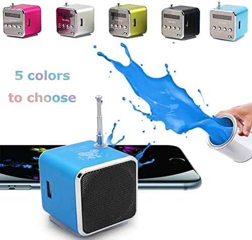 Yoidesu battery powered compact FM radio speaker with extended antenna for enhanced signal reception