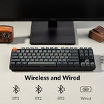 Keychron K8 keyboard white backlight illuminated keys