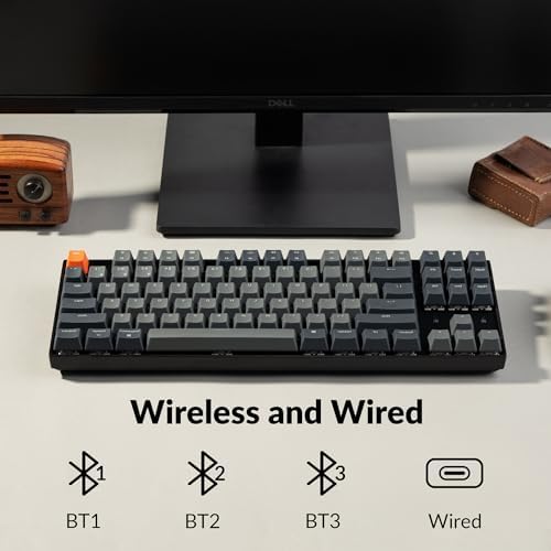 Keychron K8 keyboard white backlight illuminated keys