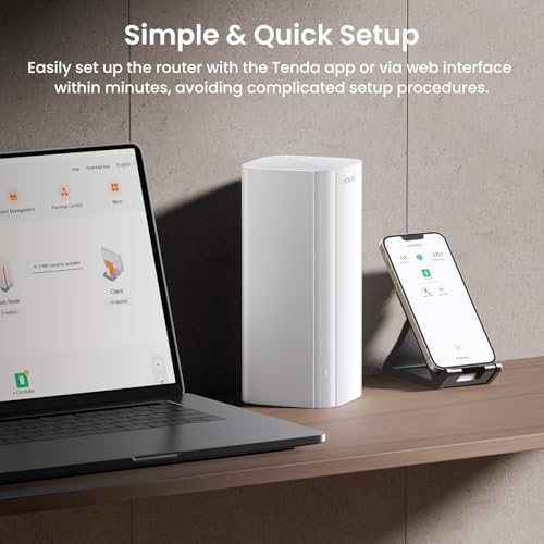 Full retail packaging presentation of the imported dual-band gigabit mesh network system designed for extensive household coverage.